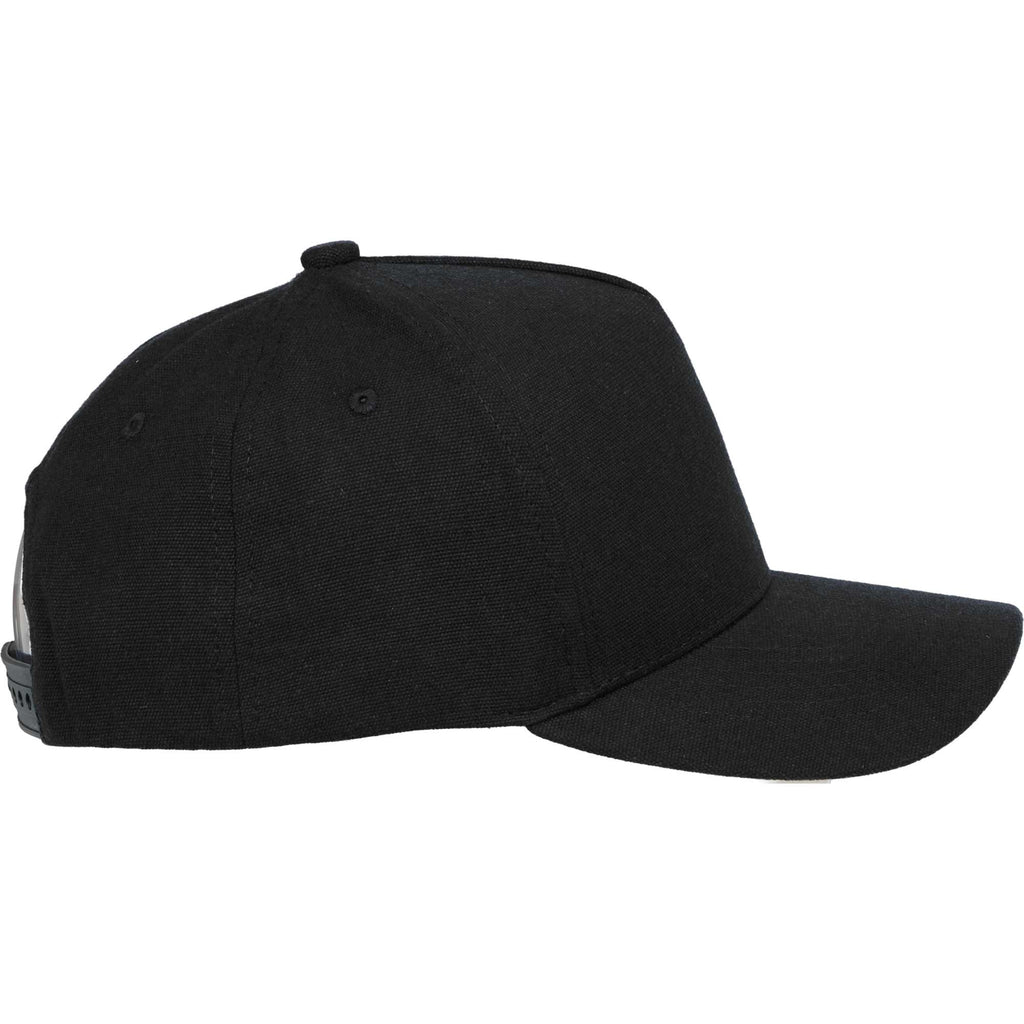 Recycled Canvas Five Panel Ball Cap Transfer - Black - Right Side