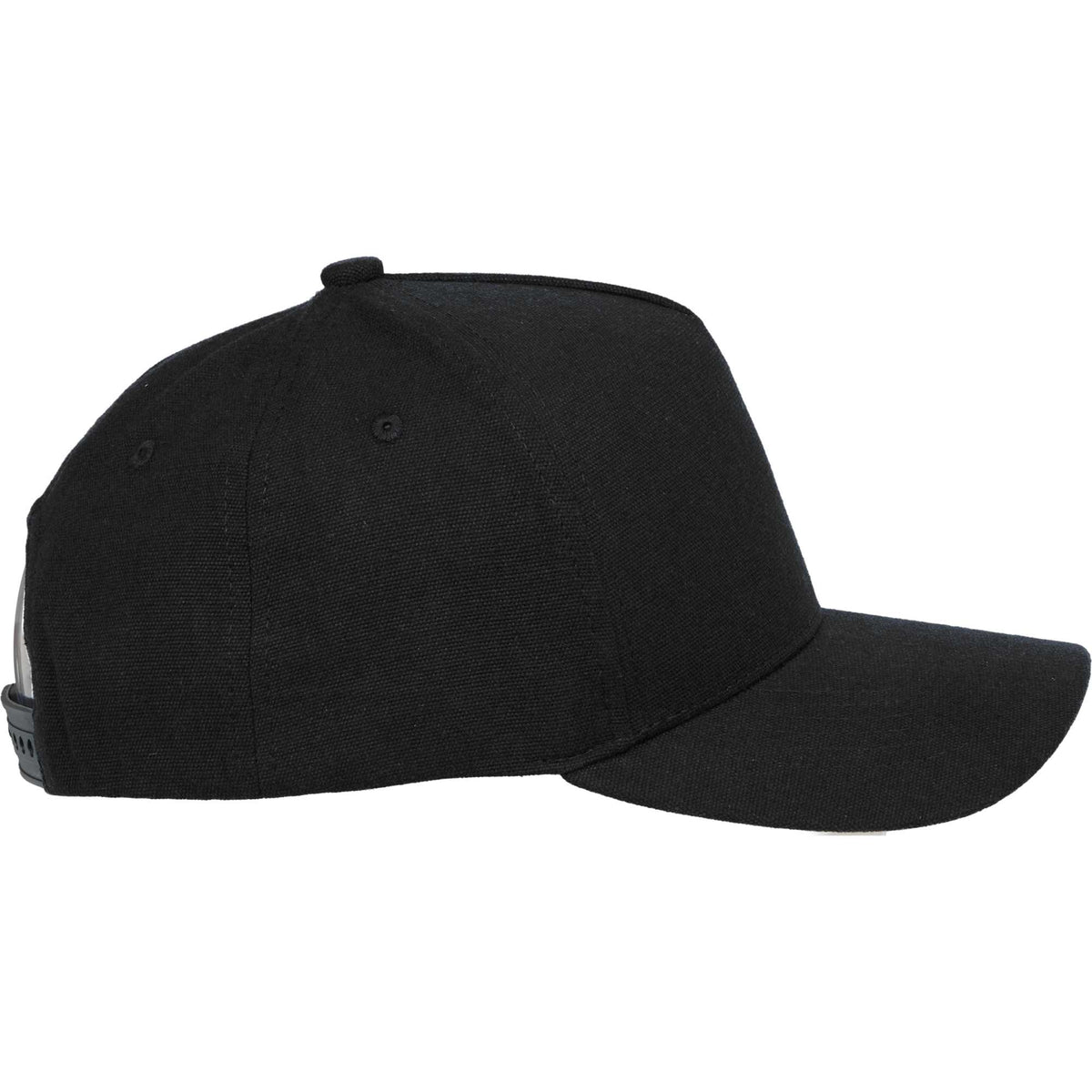 Recycled Canvas Five Panel Ball Cap Transfer - Black - Right Side