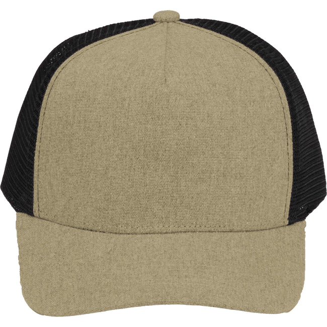 Recycled Canvas Five Panel Mesh Back Ball Cap Embroidery