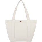 Recycled Canvas Souvenir Tote with Snap Closure, 15 oz Transfer - Natural - Back