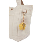 Recycled Canvas Souvenir Tote with Snap Closure, 15 oz Transfer - Natural - Detail 2