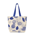 Recycled Canvas Tote Bag, 14 oz - Blue - Silk Screen