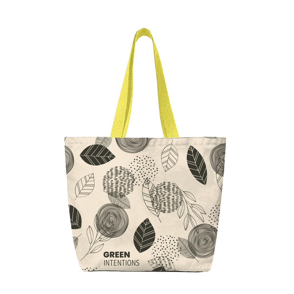 Recycled Canvas Tote Bag, 14 oz - Natural - Silk Screen