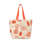 Recycled Canvas Tote Bag, 14 oz - Orange - Silk Screen