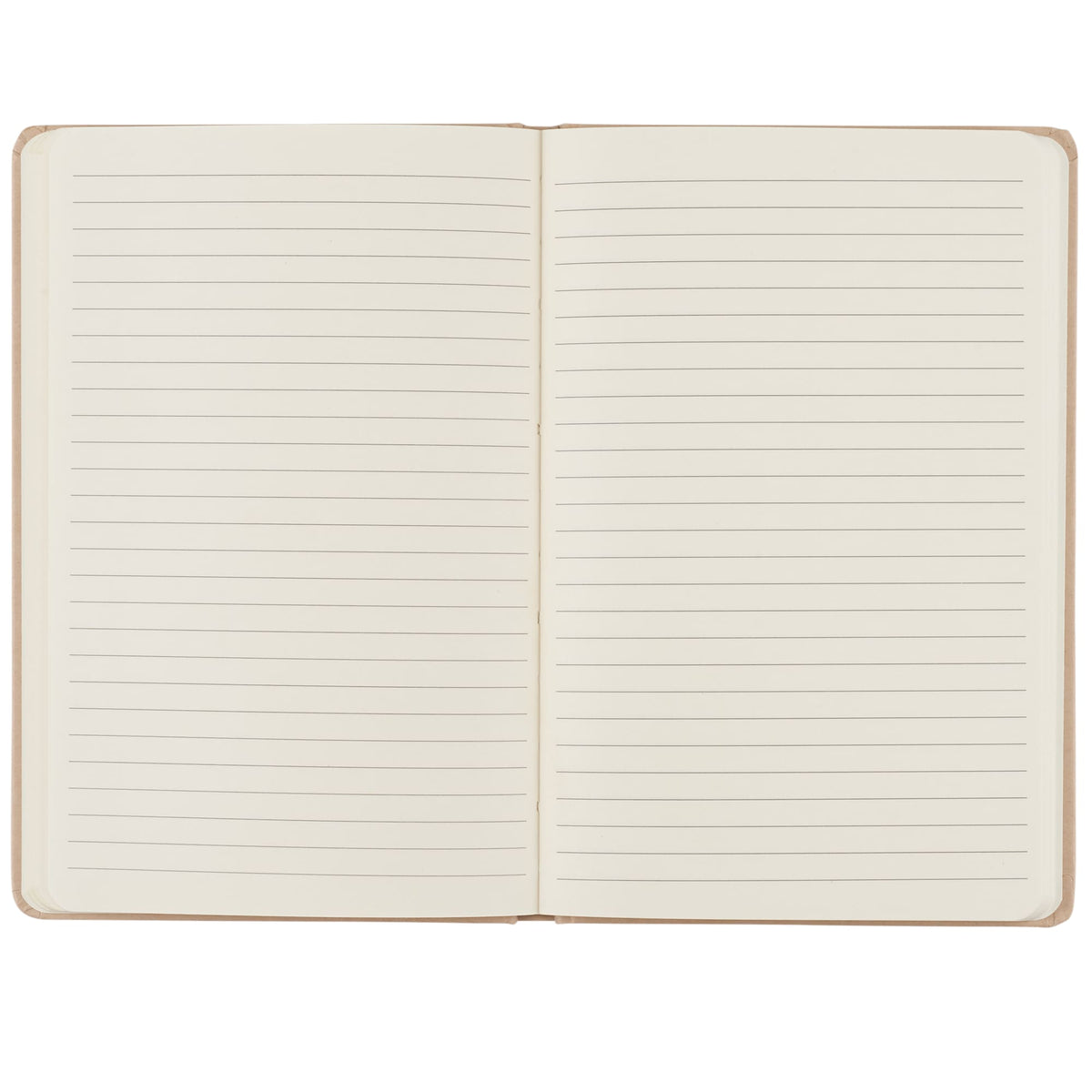 Recycled Cardboard Notebook with Elastic Closure, 5.5 x 8.5 Inches - Natural - Front 2