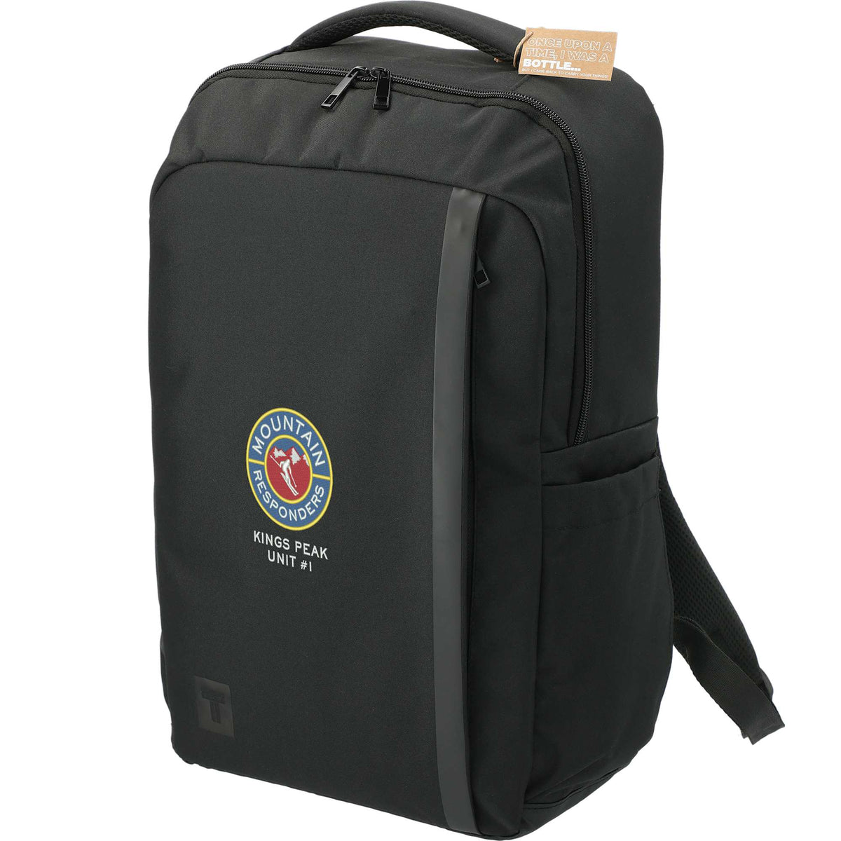 Recycled Commuter Laptop Backpack, 17 Inch - Black - Left Angle