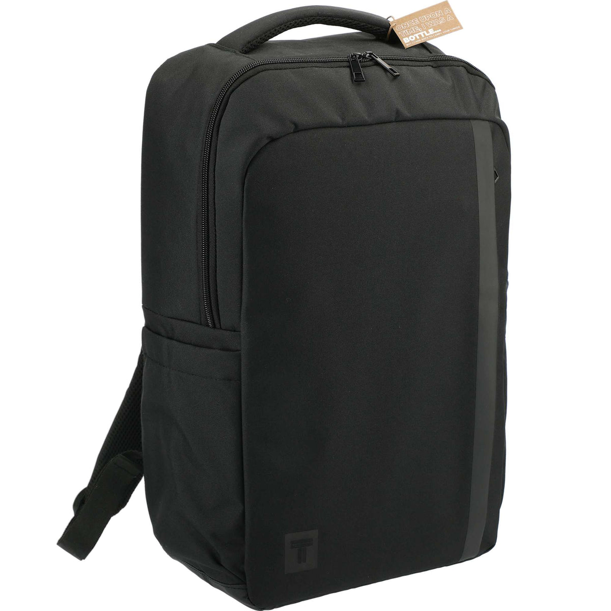 Recycled Commuter Laptop Backpack, 17 Inch - Black - Right Angle 3