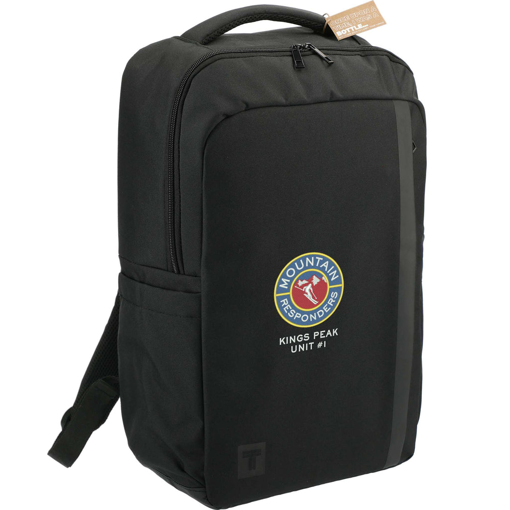 Recycled Commuter Laptop Backpack, 17 Inch - Black - Right Angle