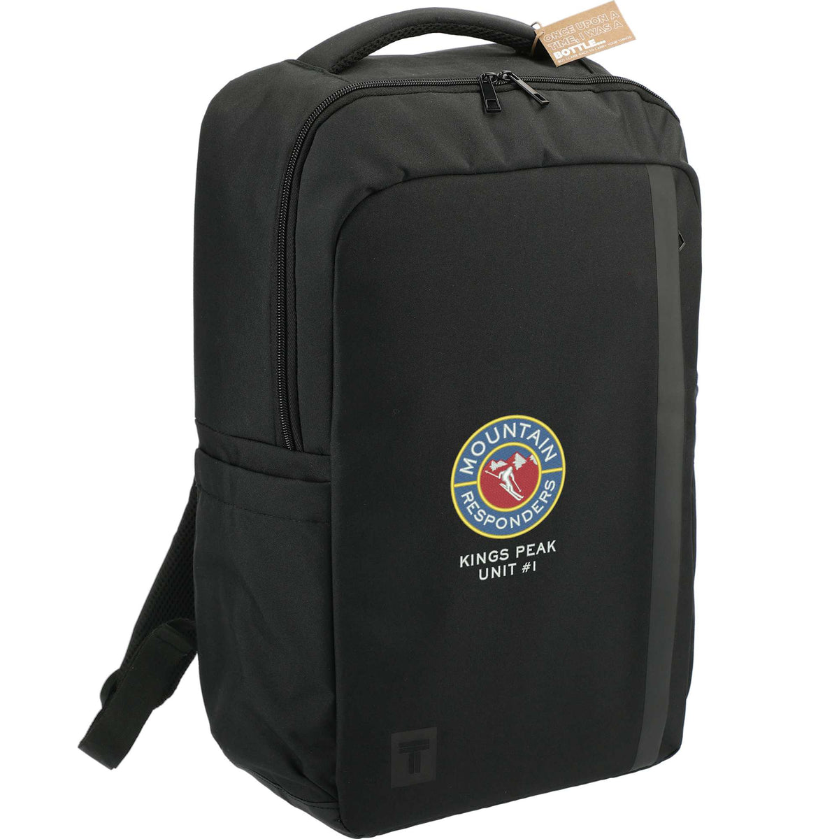 Recycled Commuter Laptop Backpack, 17 Inch - Black - Right Angle