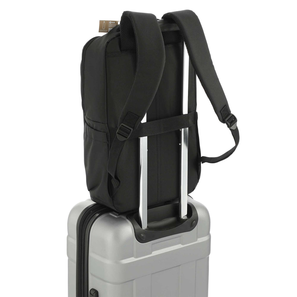 Recycled Commuter Laptop Backpack, 17 Inch Transfer - Black - Left Angle 2