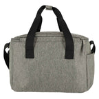 Recycled Cooler Bag with Lash Tab, 12 Cans Embroidery - Gray - Back