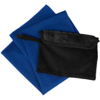 Recycled Cooling Towel with Clip Pouch Full Color - Royal - Set