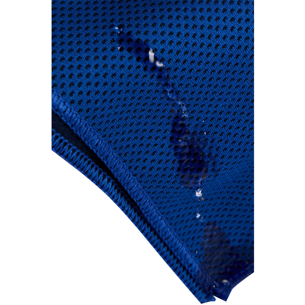 Recycled Cooling Towel with Clip Pouch Full Color - Royal - Water Detail