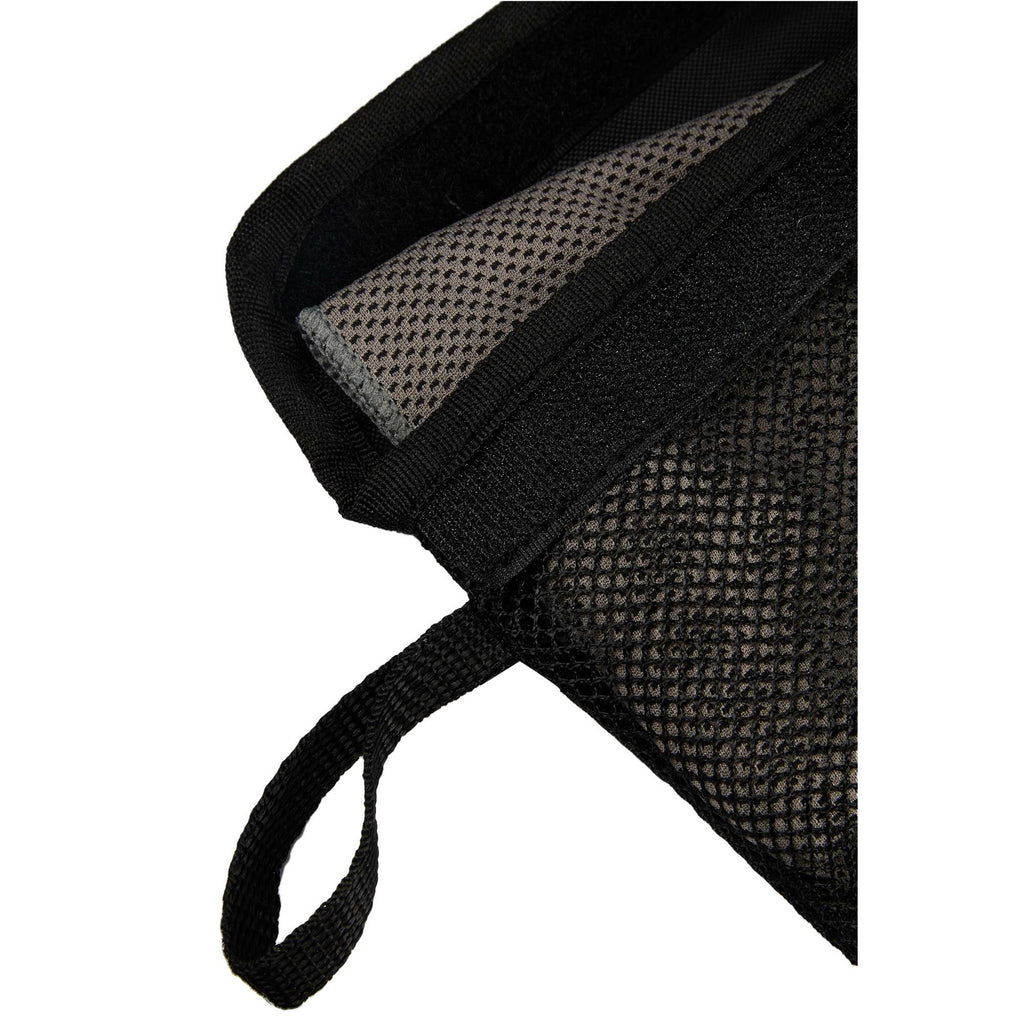 Recycled Cooling Towel with Clip Pouch - Gray - Velcro Detail