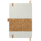 Recycled Cotton and Cork Notebook, 5.5 x 8.5 Inches - Natural - Back