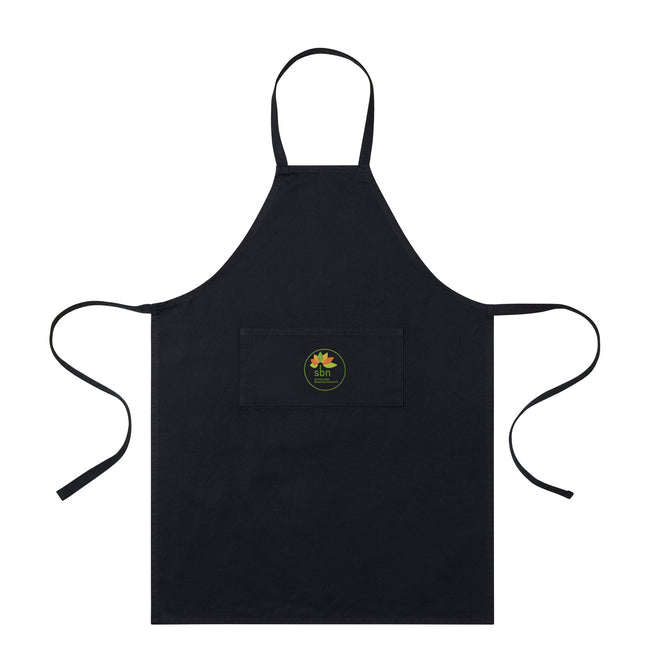 Recycled Cotton Bib Apron with Front Pocket Embroidery