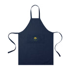 Recycled Cotton Bib Apron with Front Pocket - Indigo Denim - View 1