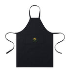 Recycled Cotton Bib Apron with Front Pocket Transfer - Black - View 1