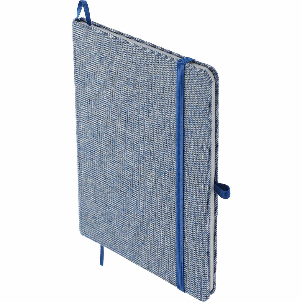 Recycled Cotton Bound Notebook, 5 x 7 Inches - Blue - Left Angle 2