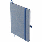 Recycled Cotton Bound Notebook, 5 x 7 Inches - Blue - Left Angle 2