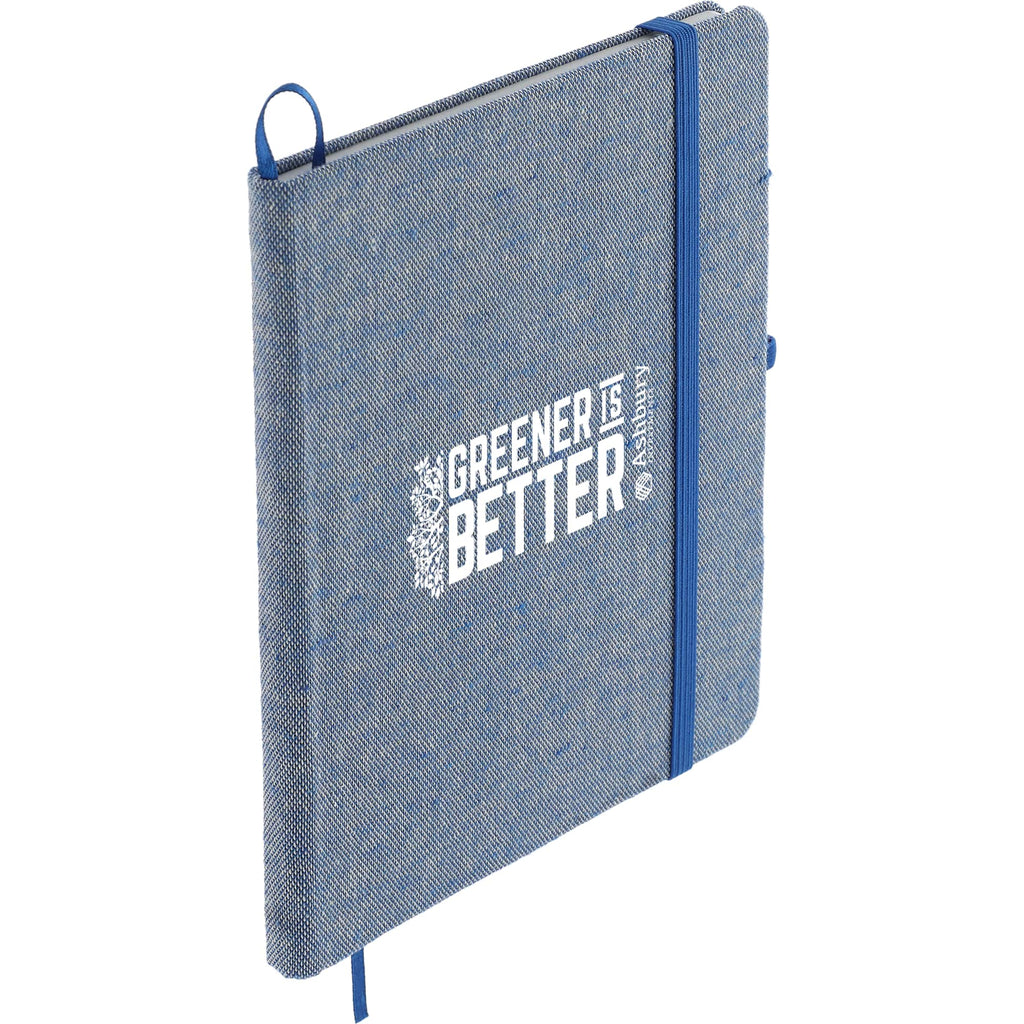 Recycled Cotton Bound Notebook, 5 x 7 Inches - Blue - Right Angle