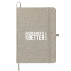 Recycled Cotton Bound Notebook, 5 x 7 Inches - Natural - Greener Better Frt