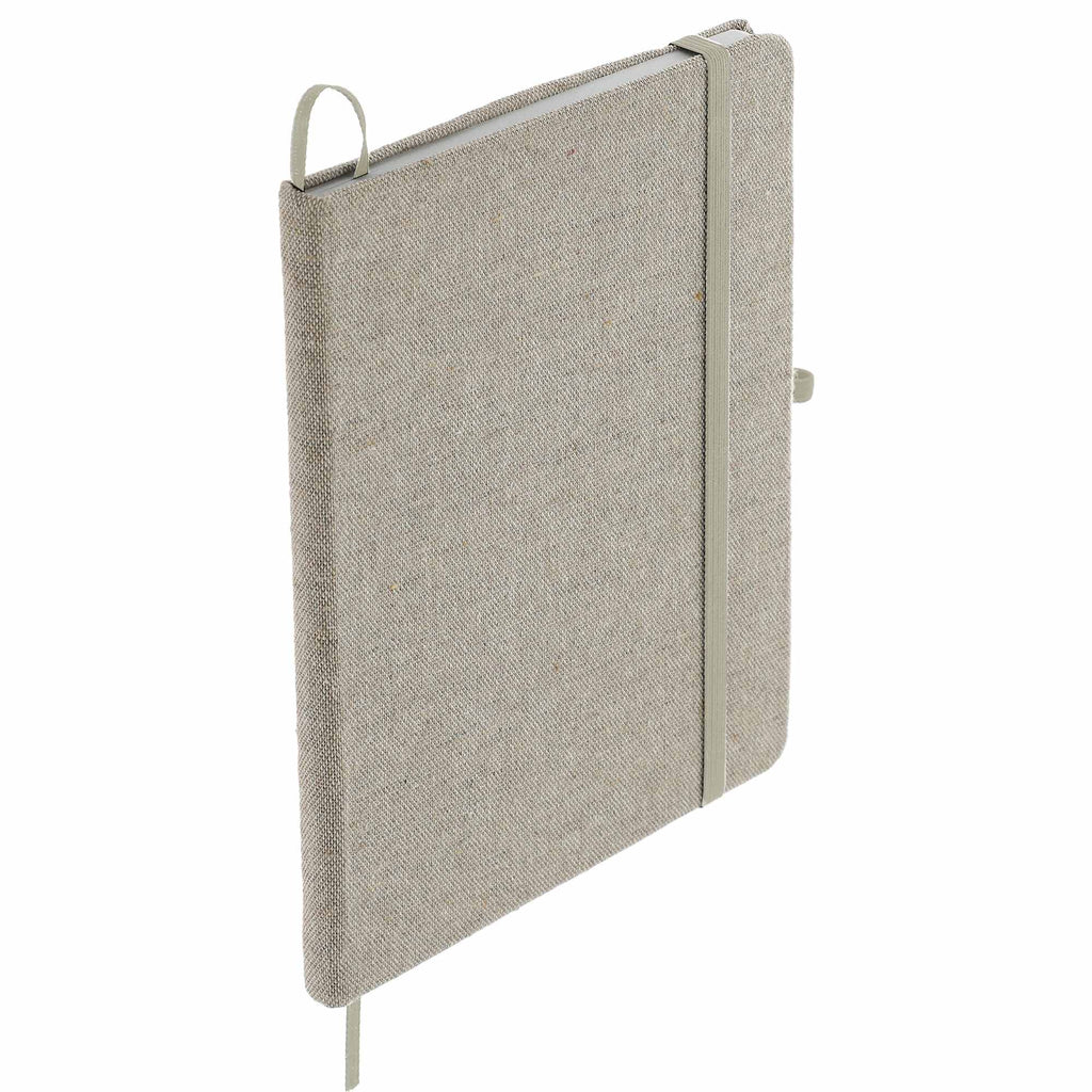 Recycled Cotton Bound Notebook, 5 x 7 Inches - Natural - Right Angle 2