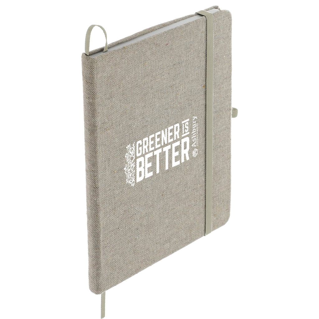 Recycled Cotton Bound Notebook, 5 x 7 Inches - Natural - Right Angle