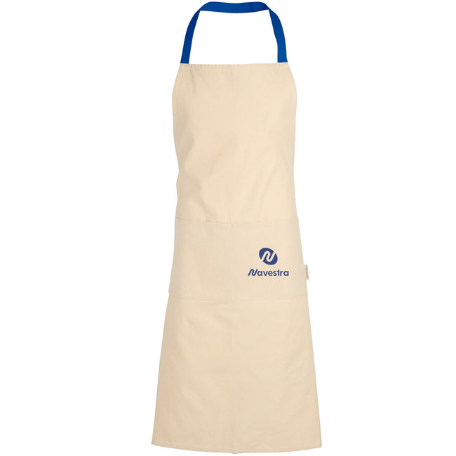 Recycled Cotton Canvas Apron with Two Pockets Embroidery