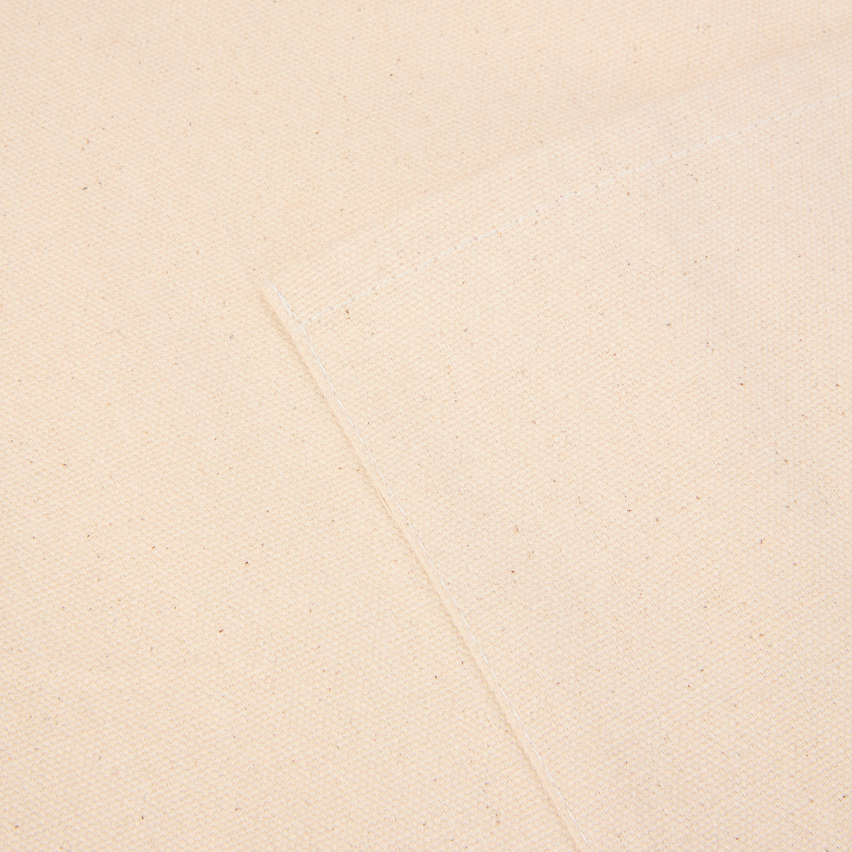 Recycled Cotton Canvas Apron with Two Pockets Embroidery - Tofu - Detail 2