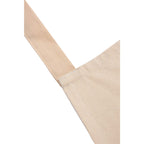 Recycled Cotton Canvas Apron with Two Pockets Embroidery - Tofu - Detail 3