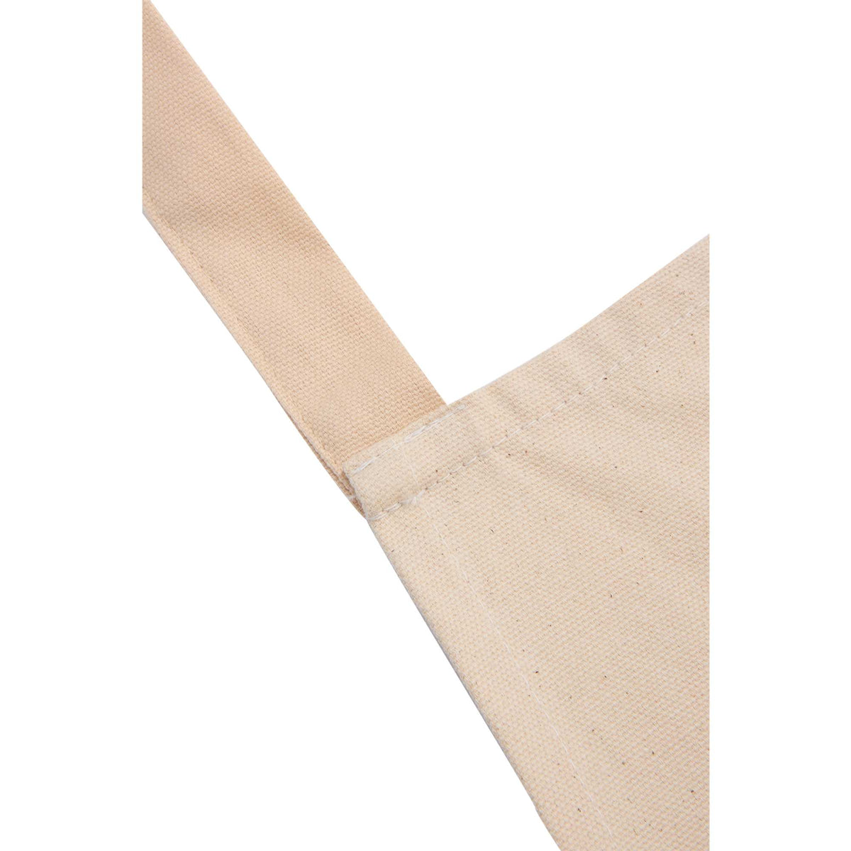 Recycled Cotton Canvas Apron with Two Pockets Embroidery - Tofu - Detail 3