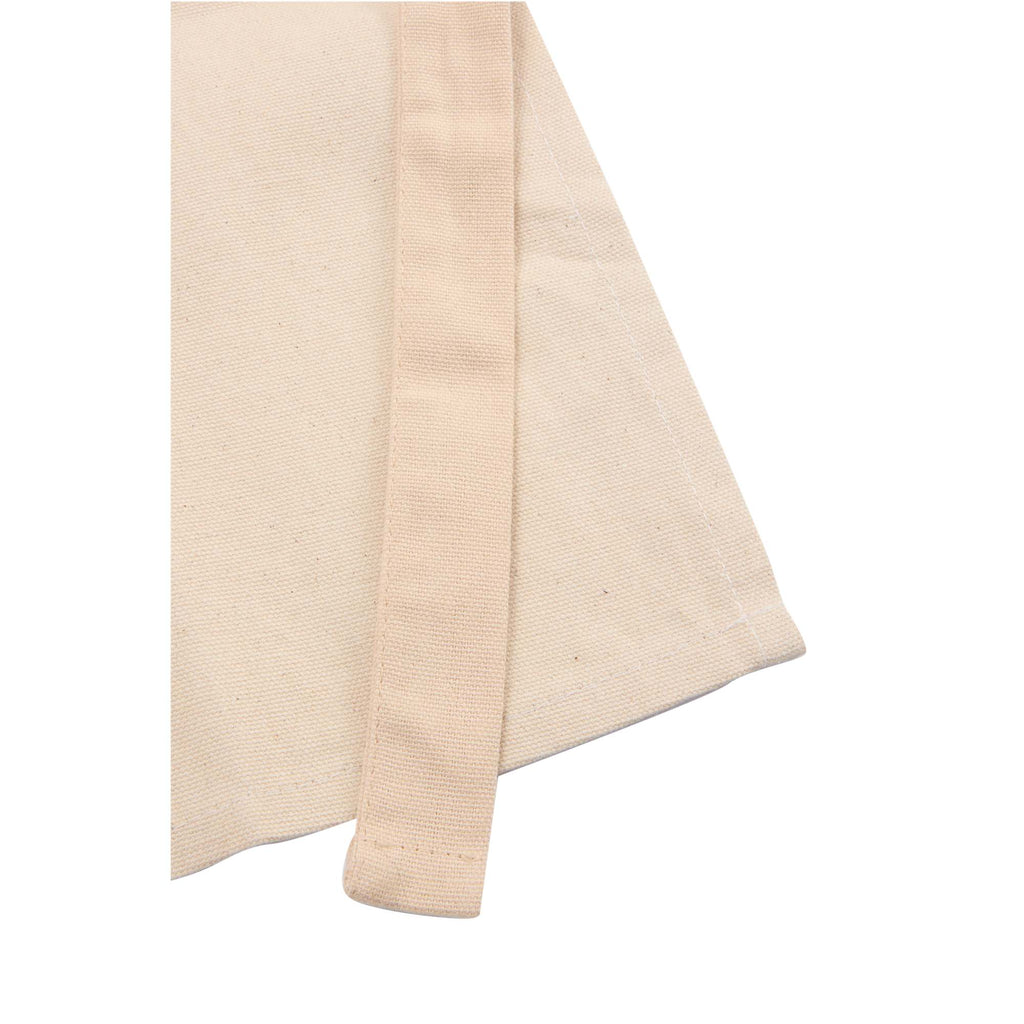 Recycled Cotton Canvas Apron with Two Pockets Embroidery - Tofu - Detail 4