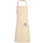 Recycled Cotton Canvas Apron with Two Pockets Embroidery - Tofu - Front