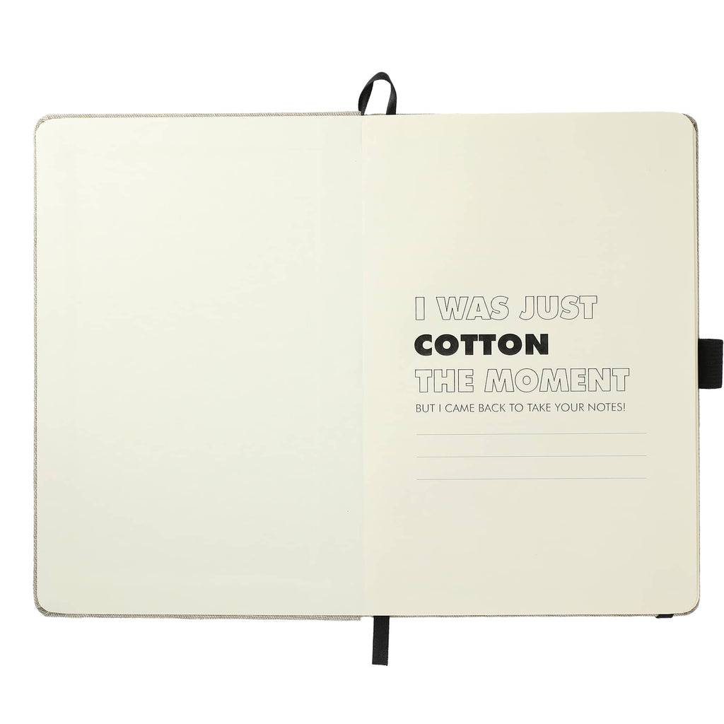 Recycled Cotton Canvas Journal, 5.5 x 8.5 Inches Transfer - Natural - Front 2