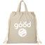 Recycled Cotton Drawstring Bag, 5 oz - Natural - Front