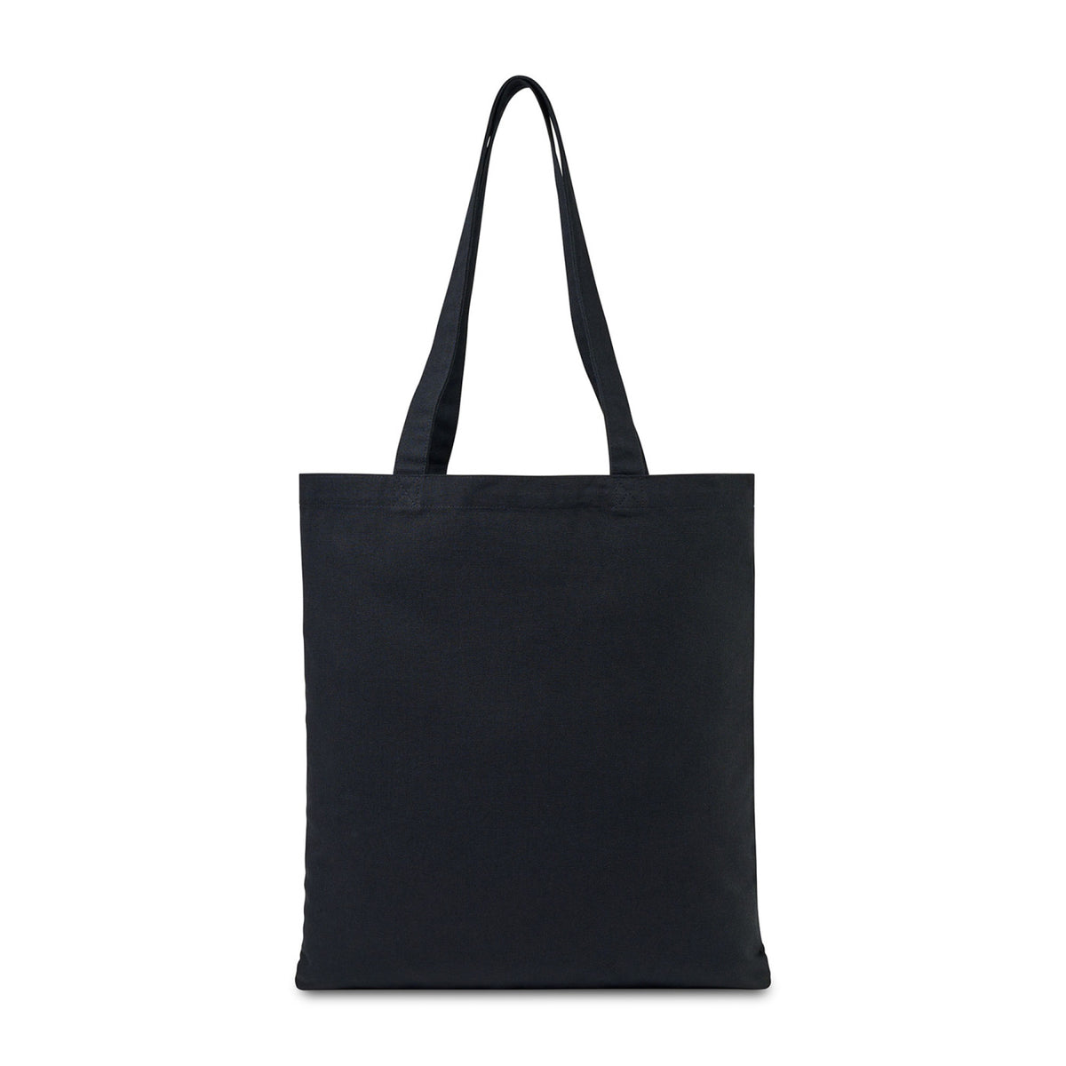 Recycled Cotton Flat Tote, 9 oz Embroidery - Black - View 4