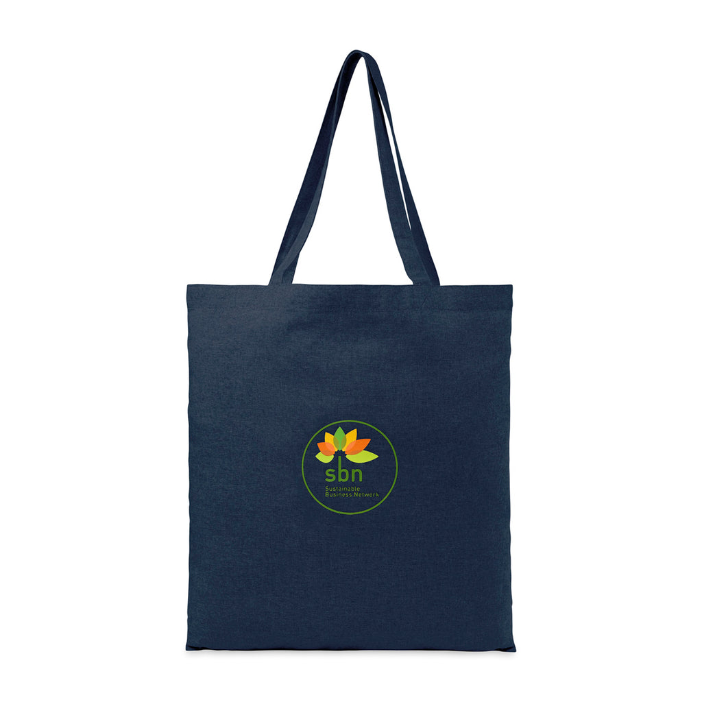 Recycled Cotton Flat Tote, 9 oz - Indigo Denim - View 1
