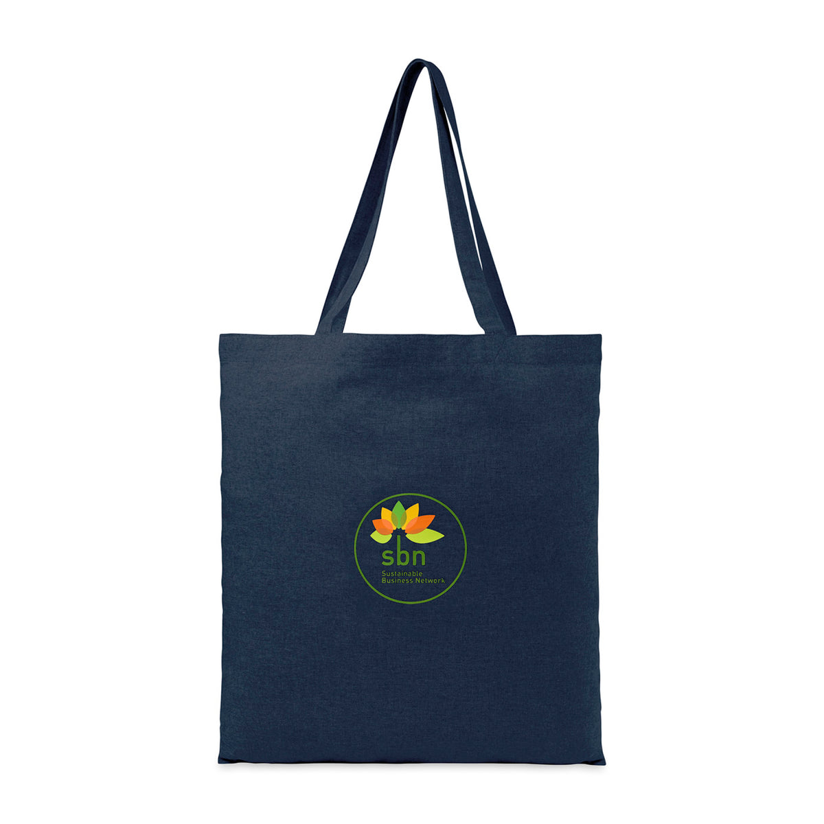 Recycled Cotton Flat Tote, 9 oz - Indigo Denim - View 1