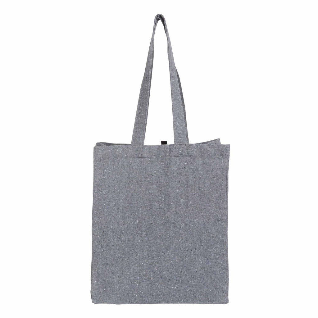 Recycled Cotton Grocery Tote, 7 oz - Multi-Colored - Back