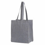 Recycled Cotton Grocery Tote, 7 oz - Multi-Colored - Left Angle
