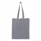 Recycled Cotton Grocery Tote, 7 oz Transfer - Multi-Colored - Back