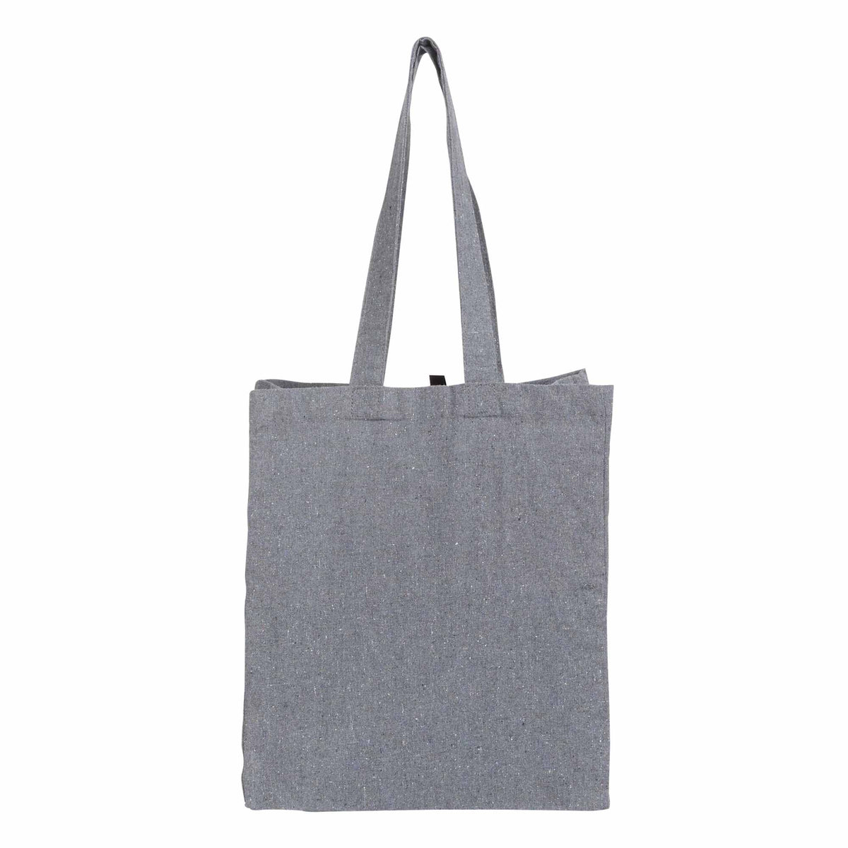 Recycled Cotton Grocery Tote, 7 oz Transfer - Multi-Colored - Back