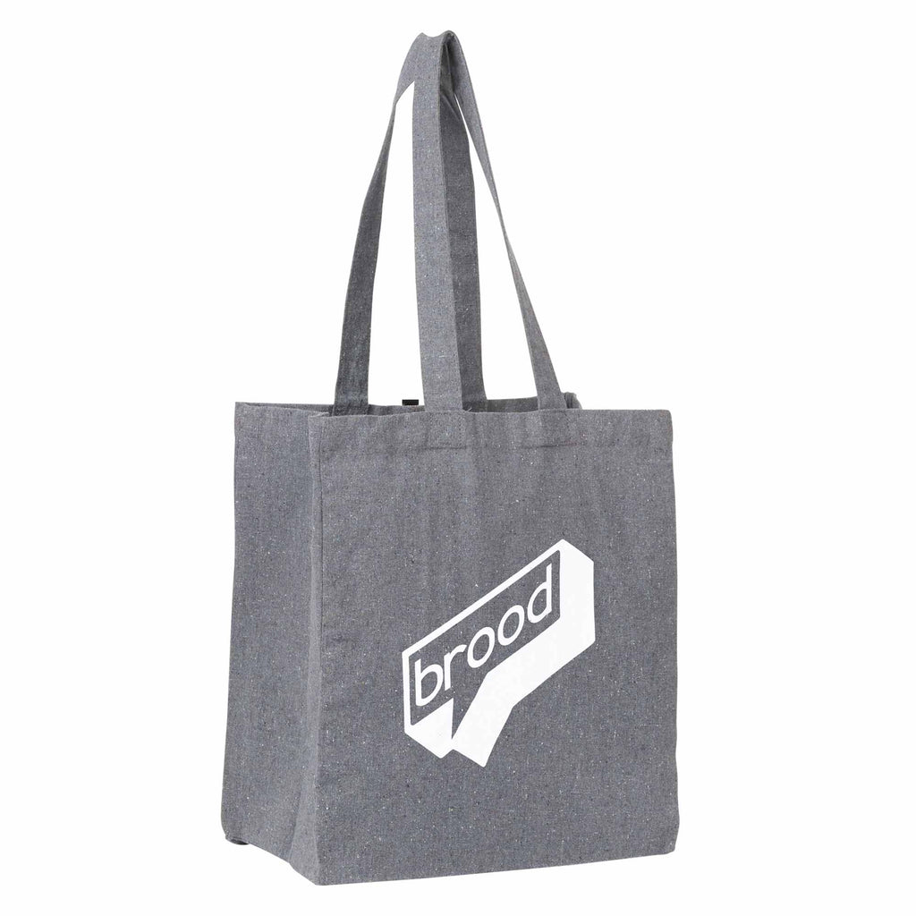 Recycled Cotton Grocery Tote, 7 oz Transfer - Multi-Colored - Photo
