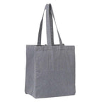 Recycled Cotton Grocery Tote, 7 oz Transfer - Multi-Colored - Right Angle