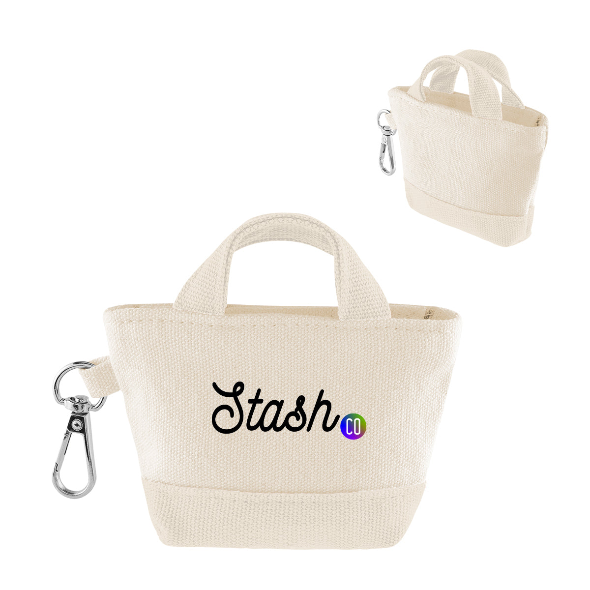 Recycled Cotton Mini Tote Bag Charm, 12 oz - Colorbrite
