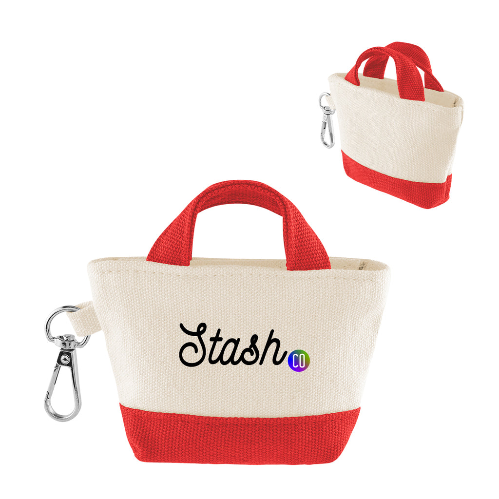 Recycled Cotton Mini Tote Bag Charm, 12 oz - Colorbrite