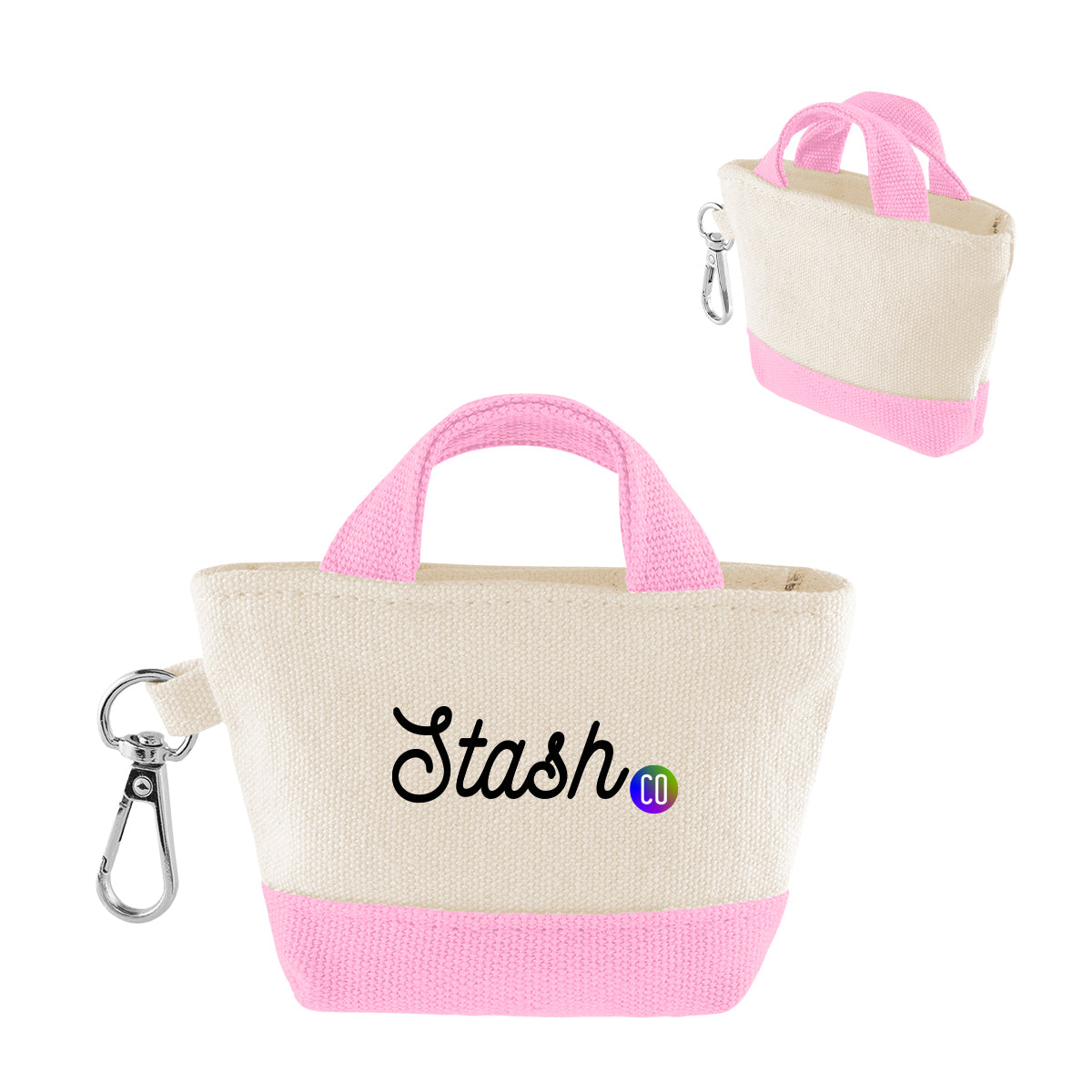 Recycled Cotton Mini Tote Bag Charm, 12 oz - Colorbrite
