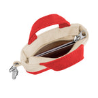 Recycled Cotton Mini Tote Bag Charm, 12 oz - Open