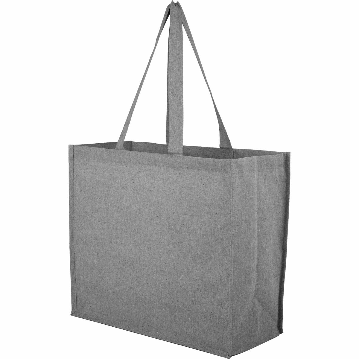 Recycled Cotton Shopper Tote with Wipe-Clean Lining, 4 oz - Gray - Photo